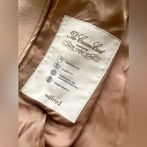 ARITZIA Wilfred The Cocoon Coat Wool Cashmere Size Small Camel Color - Picture 11 of 14